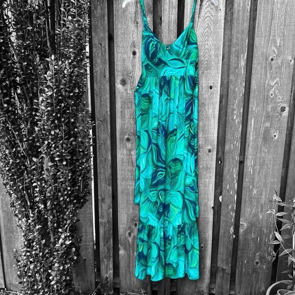 Bisou Bisou Michele Bohbot Vintage Maxi Sundress Size 4 - Picture 1 of 5